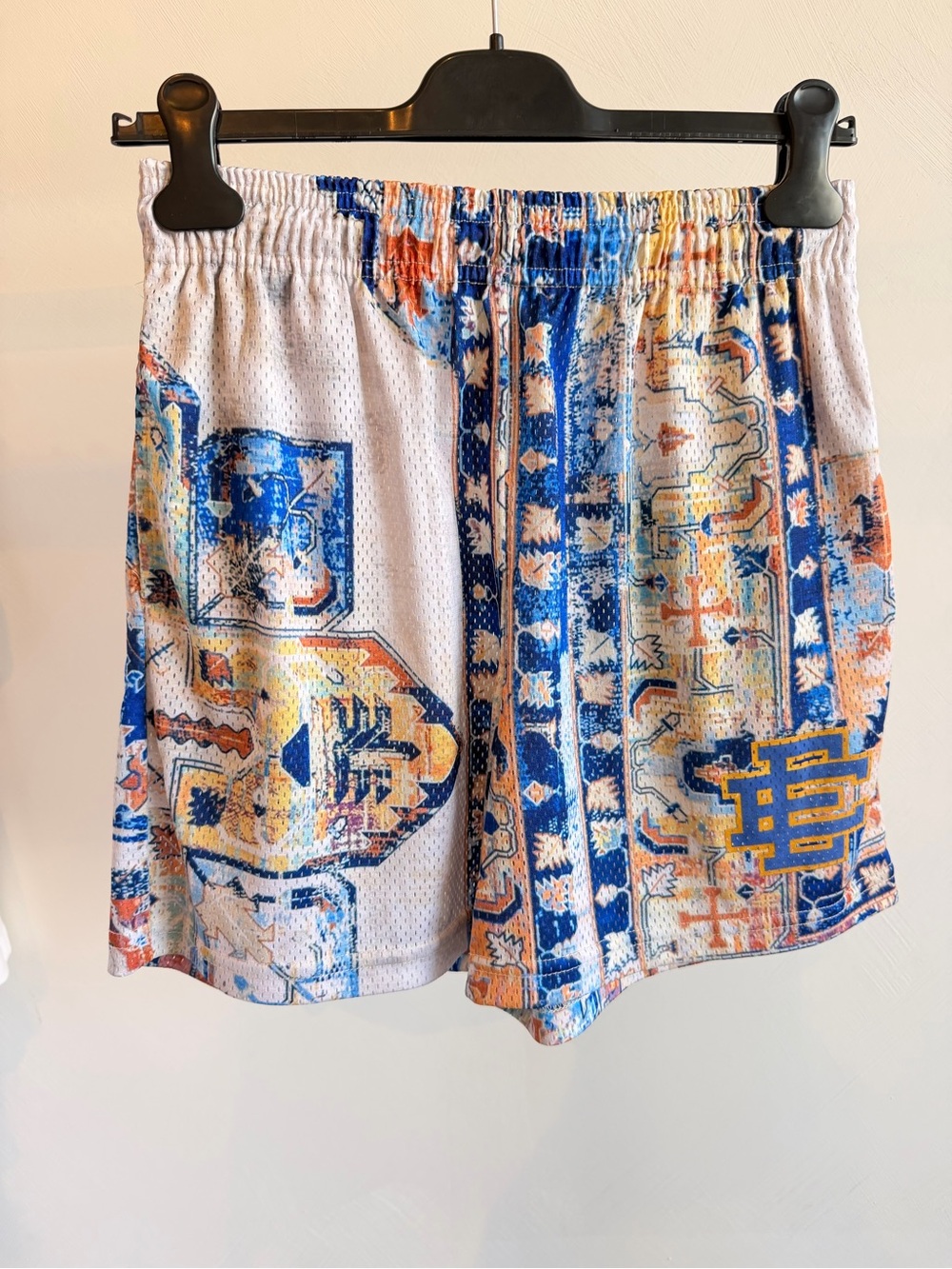 Eric Emanuel EE Basic/Core Rug Print Mesh Shorts Size M